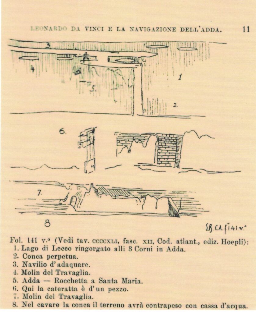 Guido Stucchi, Cesare Cantù, Antonio Stoppani, Leonardo da Vinci, Ecomuseo Adda di Leonardo, Tre Corni, luoghi leonardeschi, Vergine delle Rocce, Naviglio di Paderno, Cornate, Cornate Adda, Paderno, Paderno Adda, Adda, Giovanni Croce Vaprio, centrali Edison Adda, Margherita Pusterla, fiume Adda, località Tre Corni, Bacino dei morti, Mastodonte, Brivio, ceppo Adda